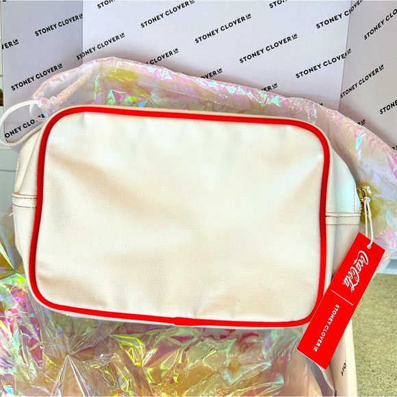 Stoney Clover Lane x Coca Cola Embroidered Large Pouch NWT - Picture 3 of 13